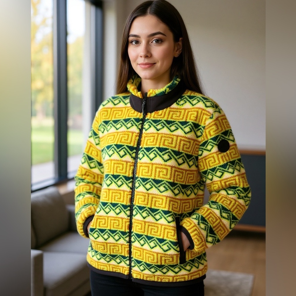 American Eagle Sherpa Fleece Aztec Print Jacket Size L